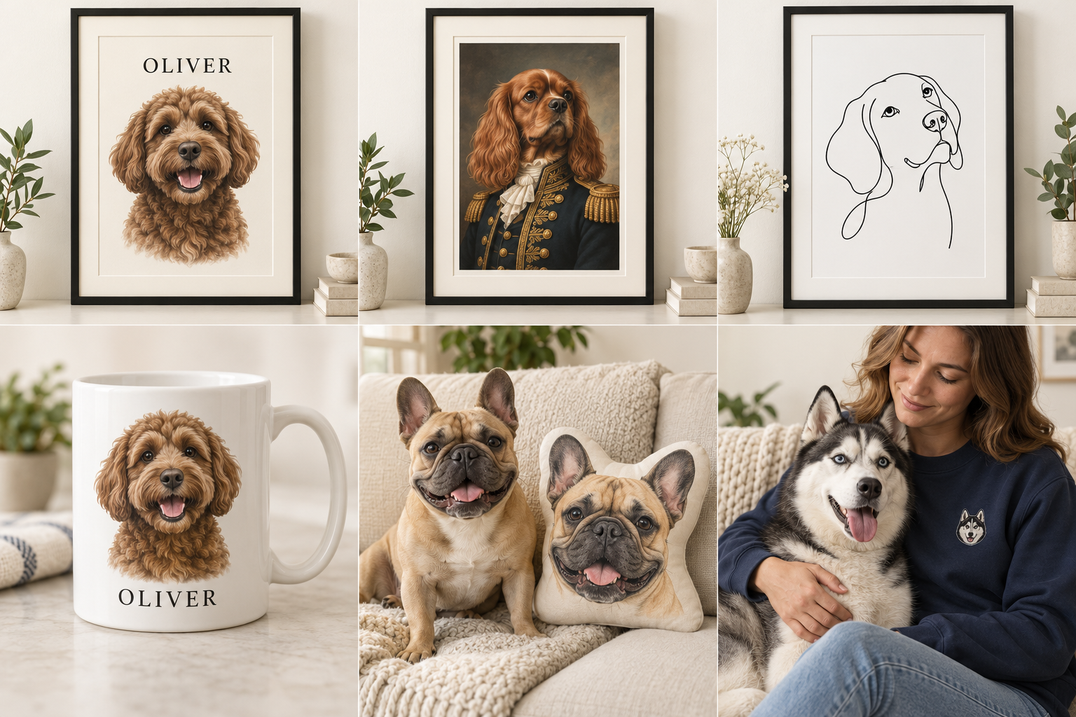 Illustrative pet portrait lifestyle inspiration