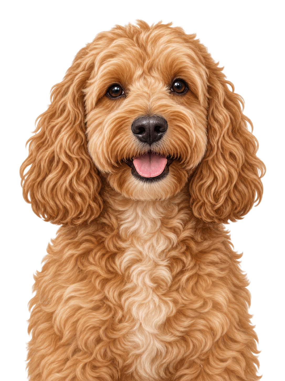 Illustrated apricot dog